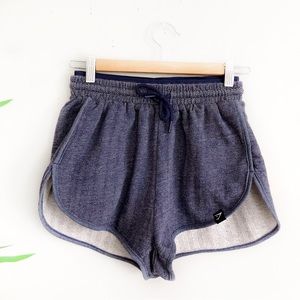 Women's Navy Blue Knit Drawstring Shorts